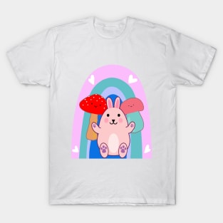 Easter Bunny Rabbit Mushroom Kawaii Anime LGBTQ T-Shirt